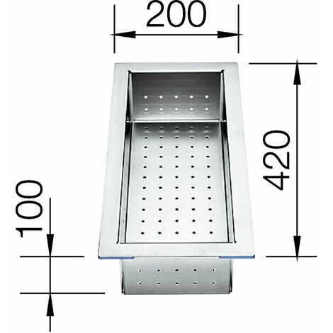 Blanco Accessori - Vaschetta per lavello Zerox e Claron, acciaio inox 219649