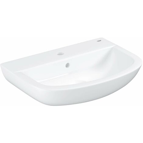 Grohe Bau Ceramic - Lavabo 553 × 39 cm, foro singolo per miscelatore, bianco alpi 39440000 (1/5)
