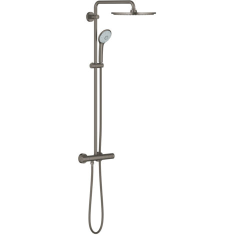 Grohe Euphoria - Set doccia 310 con miscelatore termostatico esterno, grafite scura spazzolata 26075AL0 (1/3)