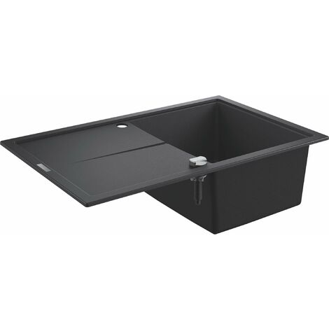 Grohe Lavelli - Lavello composito K400 con scarico automatico, 78x50 cm, granito nero 31639AP0 (1/5)