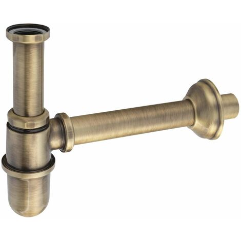 Sapho Reitano Rubinetteria Antea - Sifone per lavabo, scarico 32 mm, bronzo 9596
