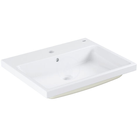 Grohe Cube Ceramic - Lavabo a semincasso, 61x49 cm, PureGuard, bianco alpino 3947900H (1/4)
