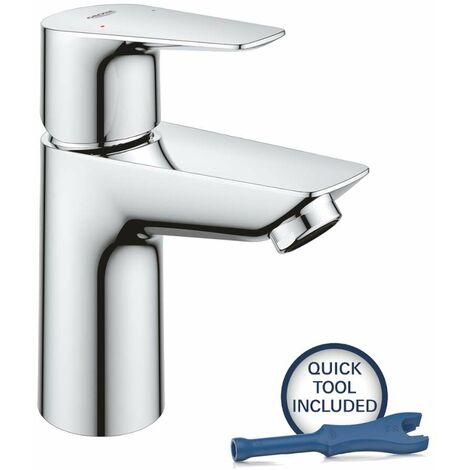 Grohe Start Edge - Miscelatore da lavabo, con sistema di scarico Push-Open, cromo 23898001