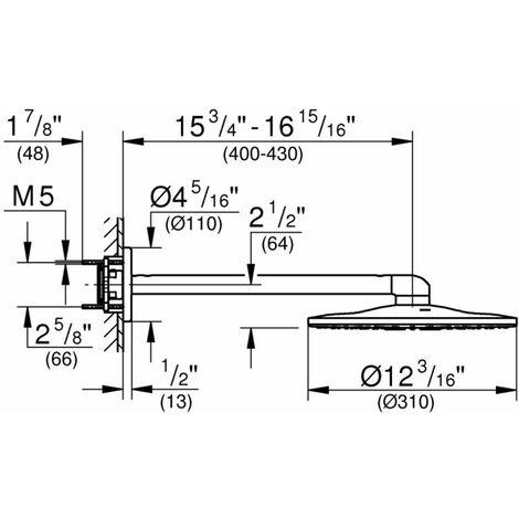 Grohe 26557000 Rainshower 310 Mono set soffione doccia cromato