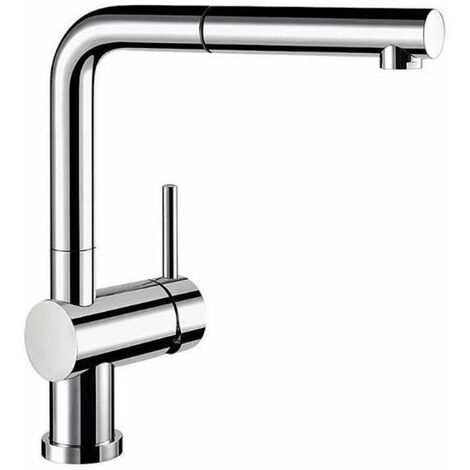 BLANCO Linus-S-F 514023 Miscelatore per cucina rimovibile, per installazione sottofinestra, con doccetta estraibile, finitura cromata, ad alta pressione, 1 pezzo (1/5)
