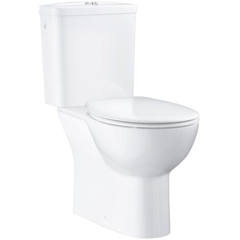 Grohe Bau Ceramic - Set WC combinato con cassetta e copriwater softclose, rimless, bianco alpino 39346000