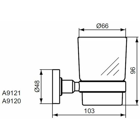 Ideal Standard IOM - Bicchiere porta spazzolino, vetro satinato