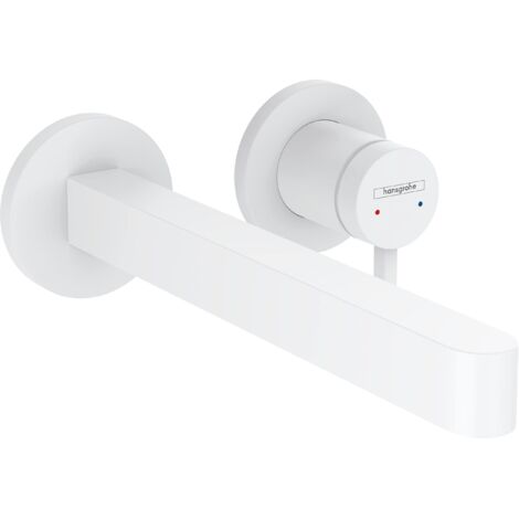 Hansgrohe Finoris - Miscelatore ad incasso per lavabo, montaggio a 2 fori, EcoSmart, bianco opaco 76050700 (1/5)