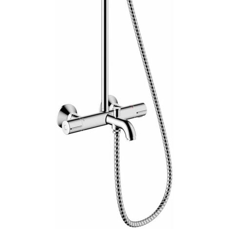 Hansgrohe Vernis Blend - Set doccia Showerpipe 200 con termostato per vasca  da bagno, EcoSmart, cromo 26079000