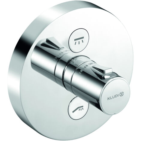 Kludi Push - Miscelatore doccia termostatico ad incasso, 2 utenze, cromo 389120538 (1/3)