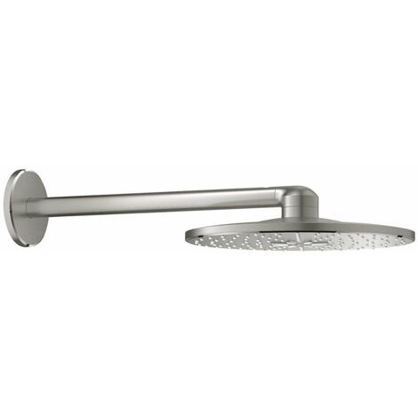 Grohe Rainshower SmartActive - Soffione doccia 310, braccio doccia 43 cm, 2 getti, supersteel 26475DC0