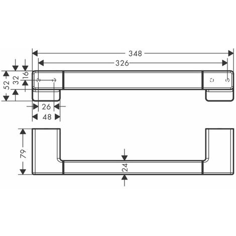 Hansgrohe 41755000 ADDSTORIS gancio porta asciugamani doppio, finitura  cromo