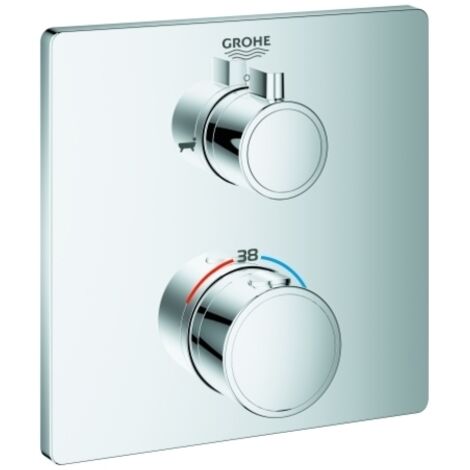 Grohe Grohtherm - Miscelatore termostatico a 2 utenze per vasca da bagno, cromato 24080000