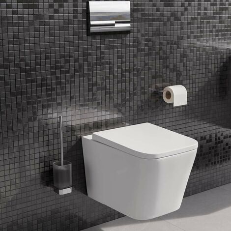 WC sospeso senza bordo B-8030R Bianco - con nano rivestimento - incl.  coperchio con chiusura soft-close