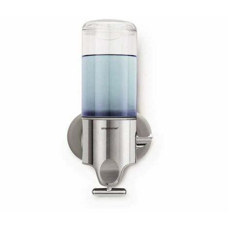 Simplehuman Accessori da bagno - Dispenser di sapone liquido con supporto, 444 ml, acciaio inox spazzolato BT1034