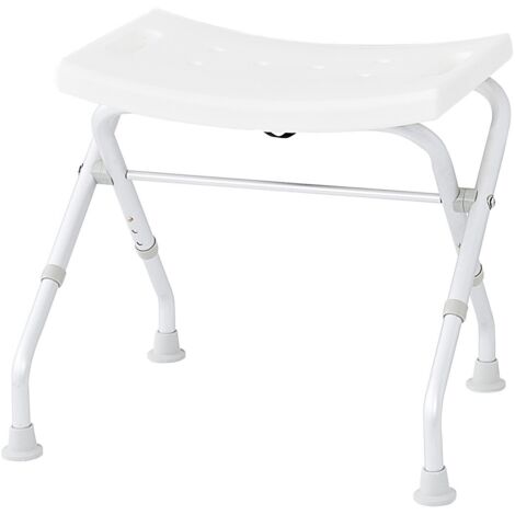 Ridder A0050301 - Sgabello pieghevole da bagno, colore: Bianco