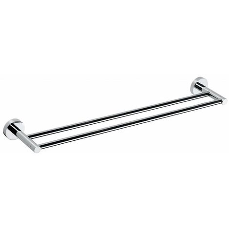 Sapho X-Round - Portasciugamani doppio, lunghezza 66 cm, cromo XR423 (1/2)