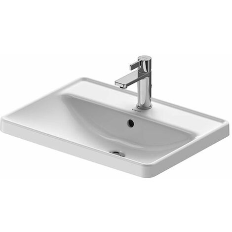 Duravit D-Neo - Lavabo ad incasso 60x44 cm, 1 foro per miscelatore, bianco 0357600027 (1/4)