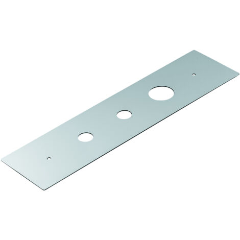 Kludi Accessori - Piastra frontale per miscelatore a 3 fori per vasca da bagno, cromo 1602405 (1/2)