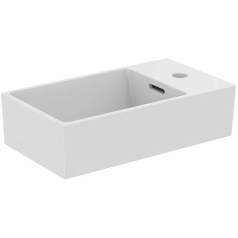 Ideal Standard Extra - Lavamani 45x25 cm, con troppopieno, foro per miscelatore a dx, bianco T373401