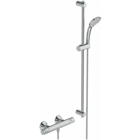 Ideal Standard CeraTherm - Set doccia T25 con termostato, 3 getti, cromo A7204AA