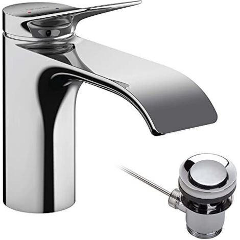Hansgrohe Vivenis - Miscelatore da lavabo 80, con sistema di scarico, EcoSmart, cromo 75010000 (1/4)