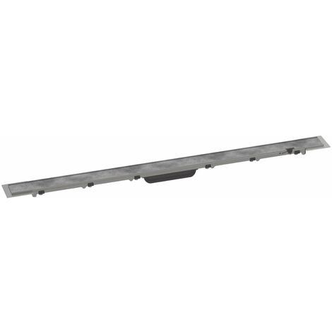 Hansgrohe RainDrain Rock - Canalina doccia lineare 1000, con griglia per piastrellatura, acciaio inox 56033000