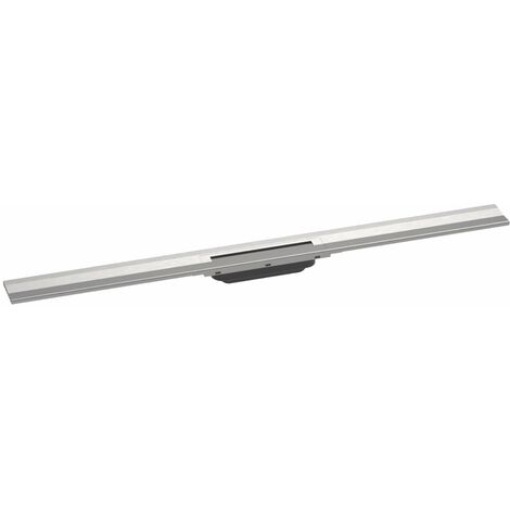 Hansgrohe RainDrain Flex - Canalina doccia lineare con griglia in acciaio inox 1000, a parete, accorciabile, acciaio inox spazzolato 56053800