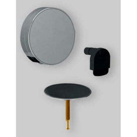 Geberit Accessori - Set di completamento per vasche da bagno, con con comando girevole e ingresso acqua d52, nero opaco 150.481.14.1