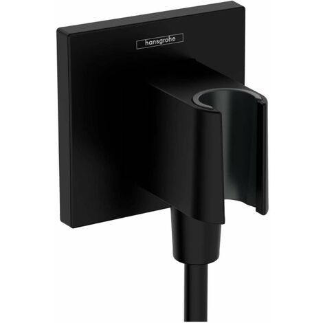 Hansgrohe 26889670 Fixfit E Uscita a Muro con Set Porter, Nero Opaco