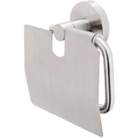 Nimco Unix - Porta carta igienica con coperchio, acciaio inox spazzolato UNM 13055B-10