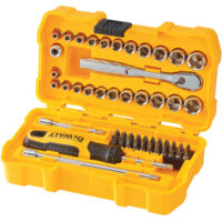 DEWALT DWMT81610-0 - Set de elettroutensili de drive de 1/4 di pollice con proprietà anticorrosione e controllode impugnatura zigrinata per la casa, il fai da te e l'uso professionale, giallo e...