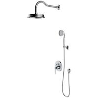 OMNIRES Armance - Set doccia con miscelatore ad incasso, con corpo, diametro 22,5 cm, cromo SYSAM10CR