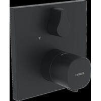 Hansa Living - Miscelatore termostatico ad incasso per vasca da bagno, Thermo Cool, nero opaco 8114956233