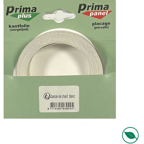 Forestea – Bande de chant stratifié mélaminé blanc 5m x 23mm – Finition soignée – Collage à chaud pour durabilité – Pour tablettes bois