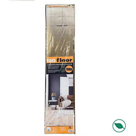 Souscouche parquet ISOFLOOR film alu ép 1.6 mm acoustique 18 m2 15m x 1.2m
