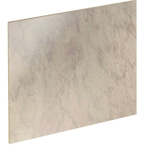 Crédence cuisine stratifiée HPL réversible blanc/pierre naturelle 3000 x 640 x 13 mm FSC