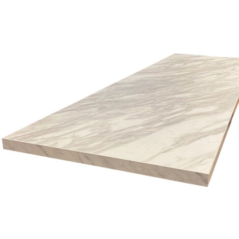 Plan de travail stratifié HPL marbre gris 3000 x 650 x 38 mm FSC