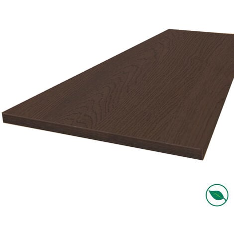 Plan de travail stratifié HPL chêne brun 2000 x 650 x 38 mm FSC