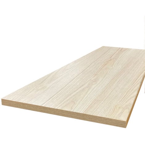 Plan de travail stratifié HPL chêne clair 3000 x 650 x 38 mm FSC