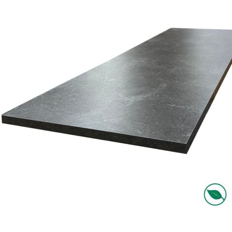 Plan de travail ilot central stratifié HPL ardoise 1600 x 900 x 38 mm FSC