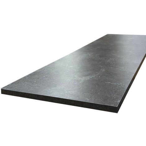 Plan de travail ilot central stratifié HPL ardoise 1600 x 900 x 38 mm FSC