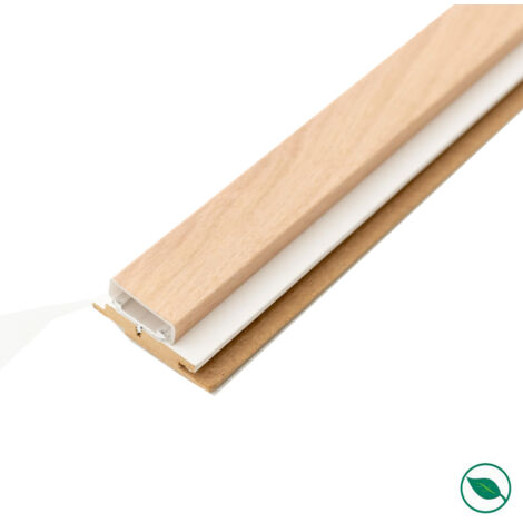 Forestea – Tasseau de finition chêne clair pour intégration LED – Dimensions 2500 x 41/54 mm – Label PEFC 70% – Installation rapide et esthétique (1/2)