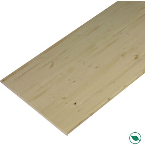 Plan de travail sapin massif 2000 x 800 x 28 mm - FSC MIXTE 70%