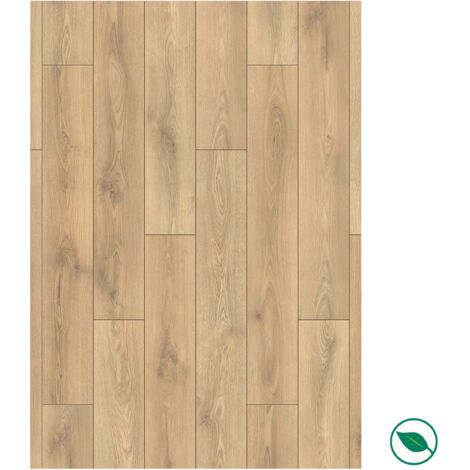 Sol stratifié effet parquet – 8 mm – boîte de 9 lames - 2,26 m2 – EH VILLA K467 PURE+ Flax Yosemite Oak