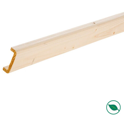 Forestea – Lot de 5 nez de cloison en sapin massif 2500 x 87 x 21 mm – Certification PEFC 70% – Finition soignée pour aménagement intérieur