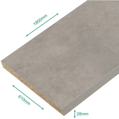 Plan de travail stratifié béton 1850 x 610 x 28 mm - PEFC 75% .