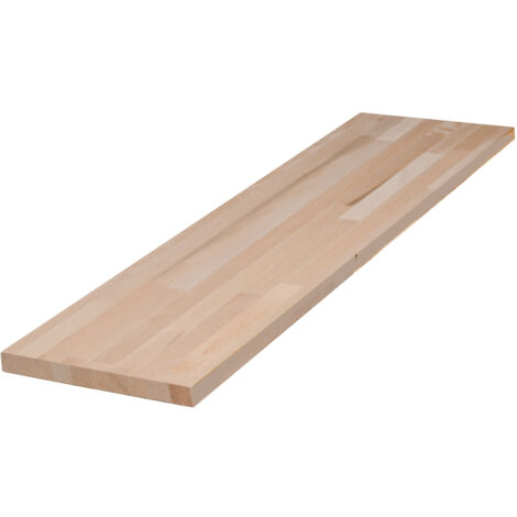 Tablette hêtre massif lamellé collé abouté 2000 x 600 x 18 mm - FSC 100%