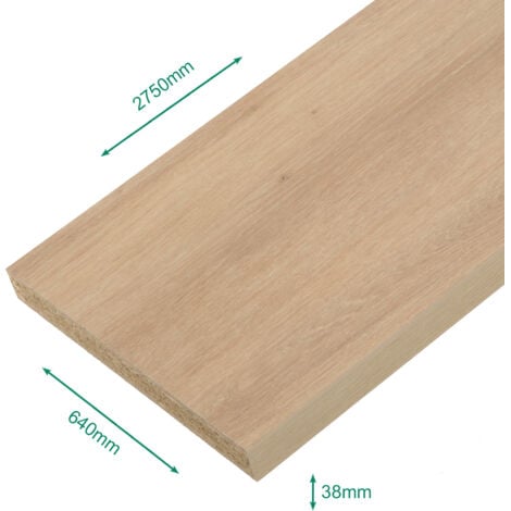 Plan de travail stratifié chêne 2770 x 640 x 38 mm - PEFC 75%.