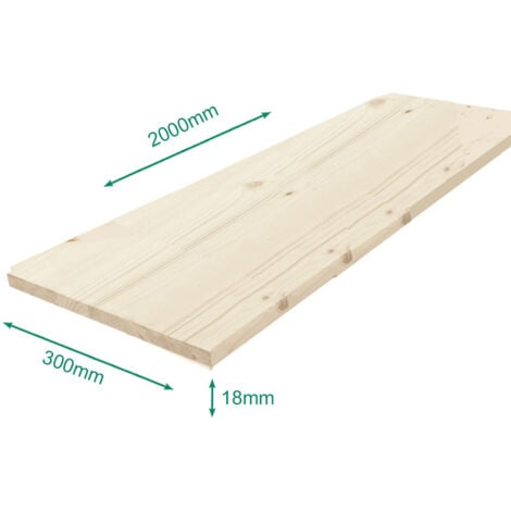 Tablette sapin massif lamellé collé abouté 2000 x 300 x 18 mm - PEFC 70%